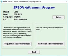 爱普生Epson L210 清零软件